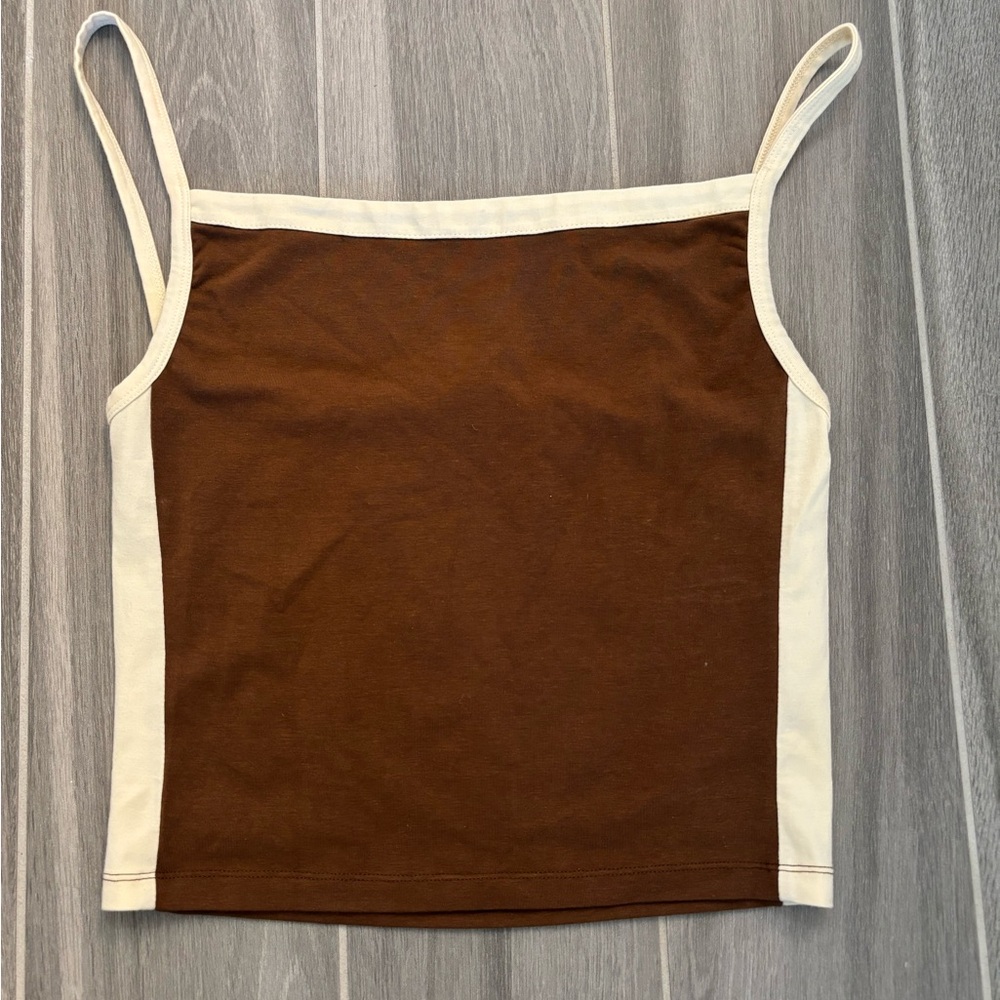 Heavy Manners Brown and Cream Tank